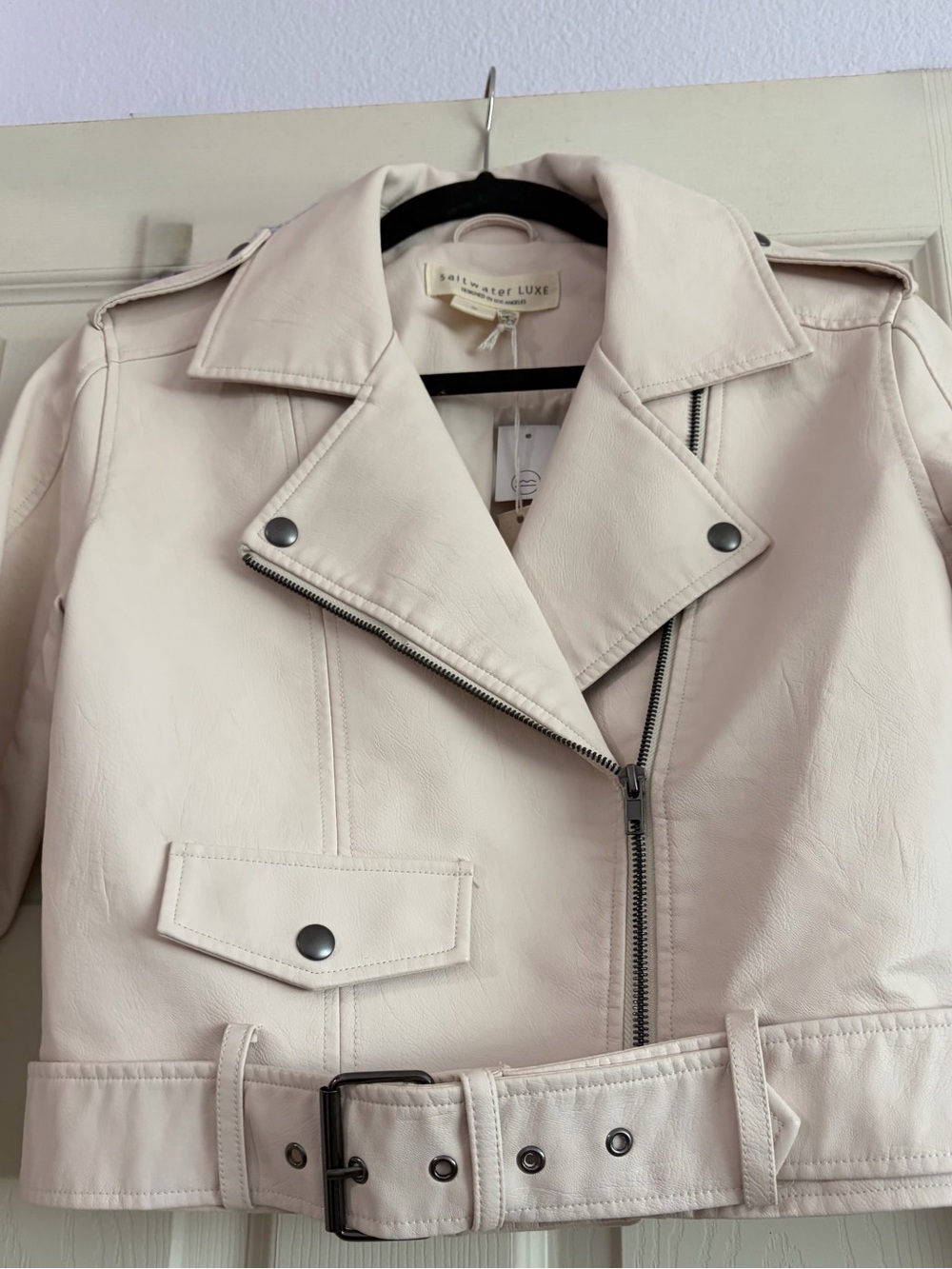 NEW saltwater LUXE Cream Leather Jacket